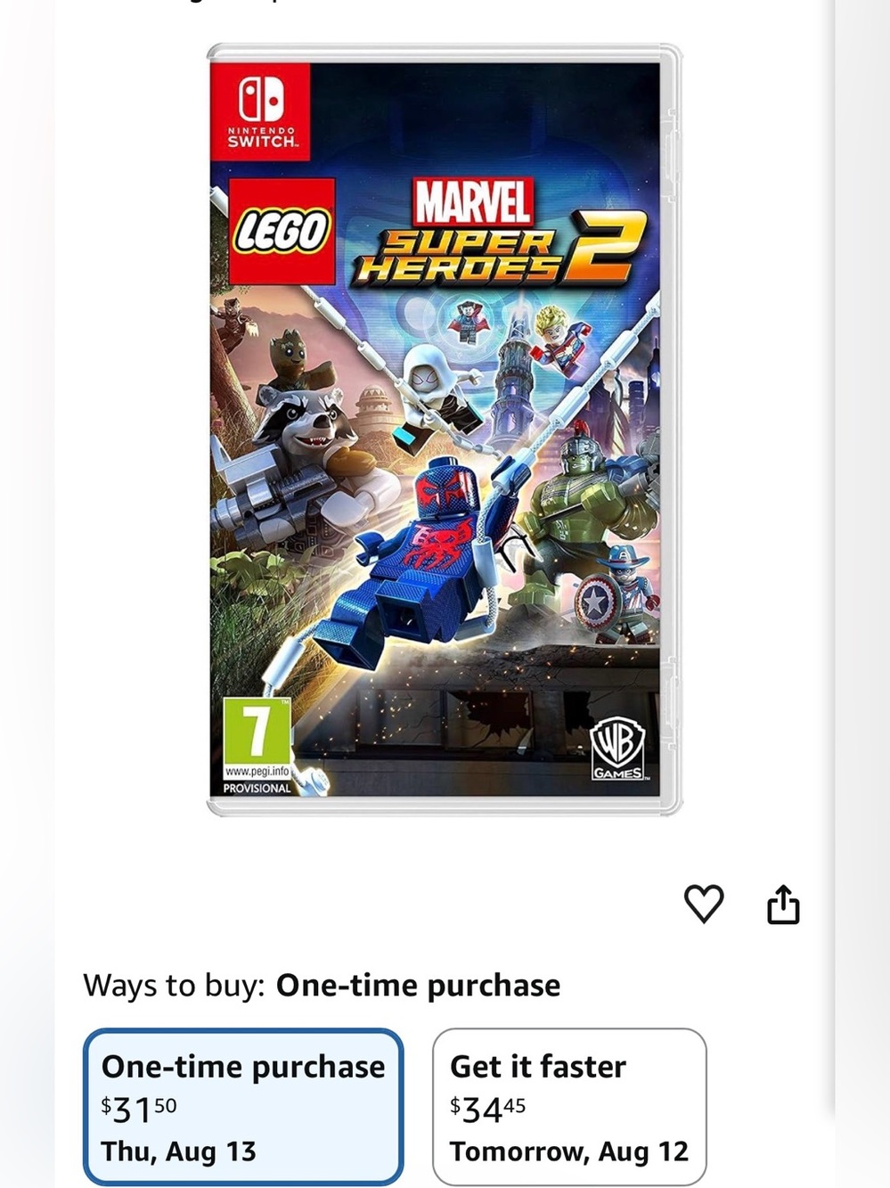 Lego Marvel Super Heroes 2 Nintendo Switch